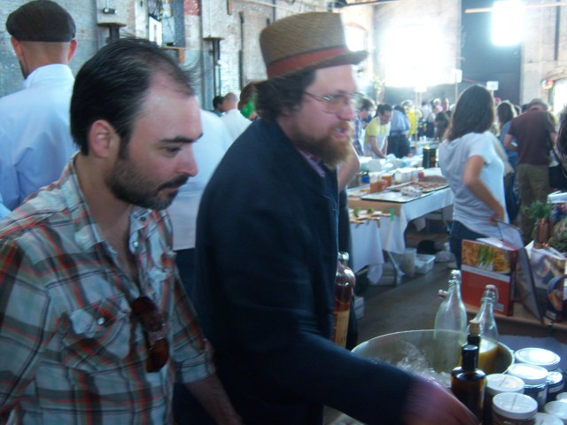 Zak Pelaccio (with hat)